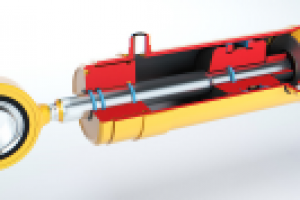 3D объёмного гидродвигателя возвратно-поступательного движения