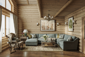 Дизайн гостинной в частном доме