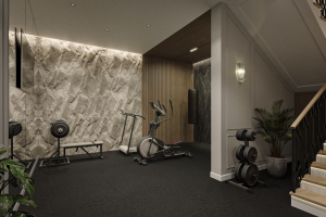 Интерьер спортивного зала в частном доме