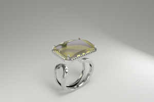 Серебряное кольцо с камнем