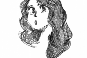 Просто девочка, исполненная карандашом