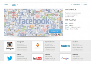 SocialShop, сервис по продвижению групп в соц. сетях, 2012 г.