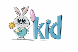Логотип с персонажем “KID”