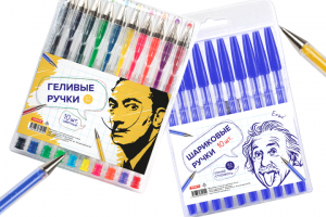 Упаковка канцелярских товаров.