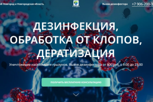 Лендинг под услуги дезинфекции