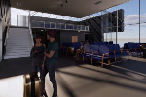 Интерьер речной пристани