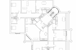 Дом средней этажности (угловая секция)