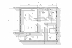 первый этаж дома в стиле Барн Хаус