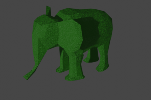 low poly elephant