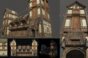 low poly дом для игры