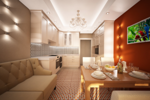 Дизайн интерьера, квартира в Москве. Кухня