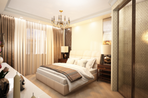 Дизайн интерьера, квартира в Москве. Спальня