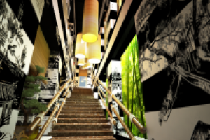 Визуализация входной группы ресторана "Тануки"