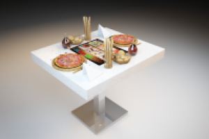 Визуализация стола с электронным меню