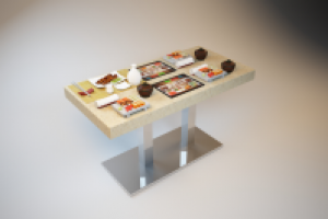 Визуализация стола с электронным меню