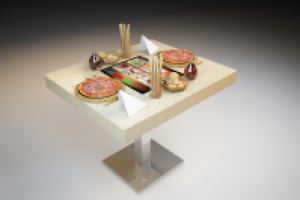 Визуализация стола с электронным меню