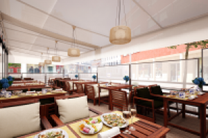 Концепция летнего кафе для сети ресторанов "Тануки"