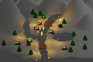 Зимняя деревушка