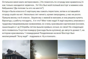 Пост в группе ВК