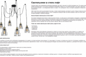 Светильники в стиле лофт