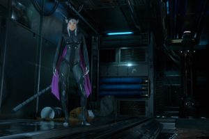 Персонаж кибер-кошка-ниндзя