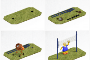 Схема установки волейбольной площадки