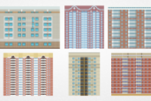 Разработка текстур фасадов зданий