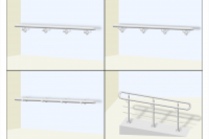 Визуализация изделий из нержавеющей стали(поручни)