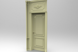 Дверь с панелью и угловой пилястрой