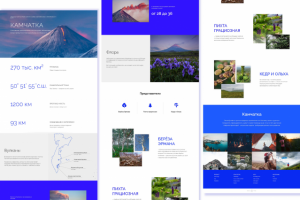 Дизайн лендинга для организатора туров по Камчатке