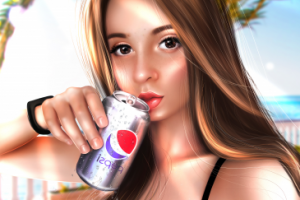 Девушка с PEPSI