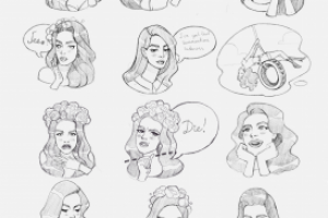 Эскизы стикеров для Telegram