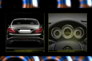 Проекция на стену здания Mercedes CLS