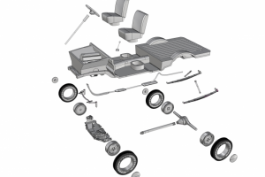 модель нижней части автомобиля иж 2715