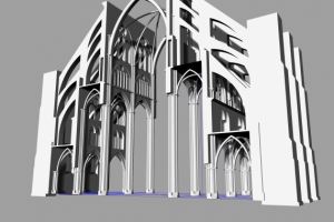 Часть конструкций собора Ле-Бурже