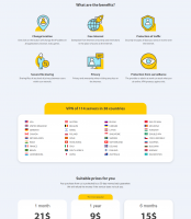 Лендинг для сервиса vpn