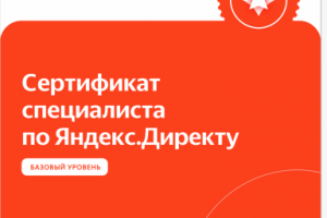 Сертификат Яндекс Директ