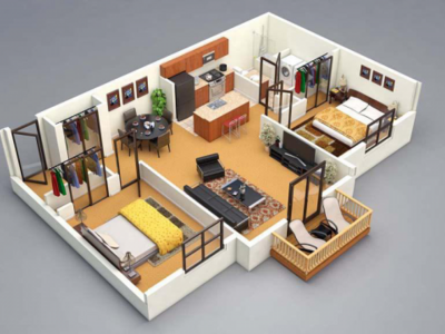 3D планировка квартиры