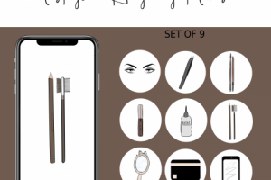 Инстаграм набор иконок+превью для мастера по коррекции бровей