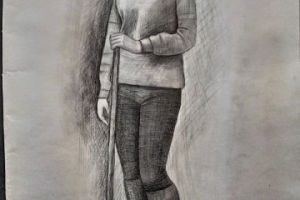 Рисунок девушки в полный рост