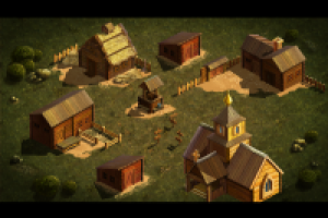 Концепт для 3д локац., здания.