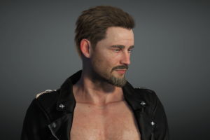 мужчина в косынке