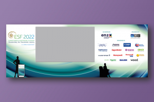 Баннер и трибуна на конференцию в Берлине