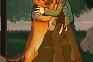 Джанет и её собака Булочка