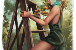 Девушка с подсолнухами