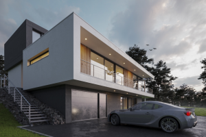 Individual house of neo-Breton style.