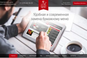 Результаты работы с сайтом smart-menu.ru