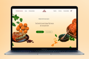 Дизайн первого экрана онлайн-магазина Татарской выпечки