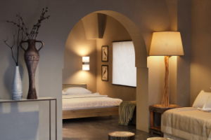 Визуализация комнаты под арочным сводом