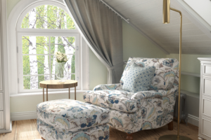 Визуализация спальни в мансарде